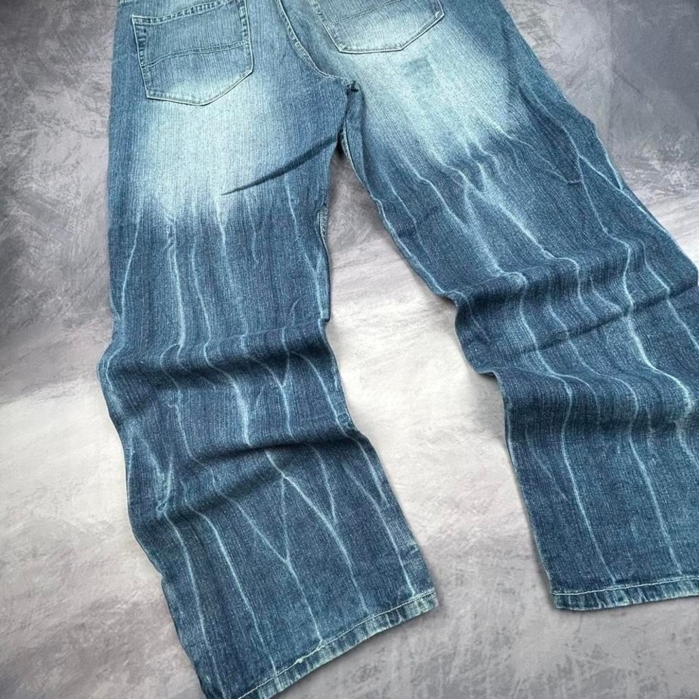 Phat‎ Farm Jeans W38 Mens Baggy Light Wash Y2K Hip Hop Logo - Picture 5 of 8